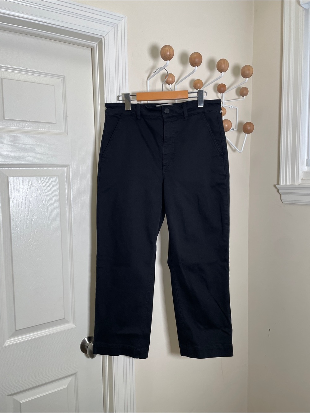 Everlane - Crop Straight Wide Legged Denim Jeans - Black 10